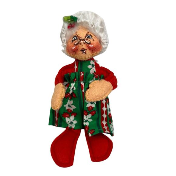 Annalee Doll Vintage 1981 Mrs Claus 5 Inch Doll Christmas Holiday Decoration - Picture 1 of 9